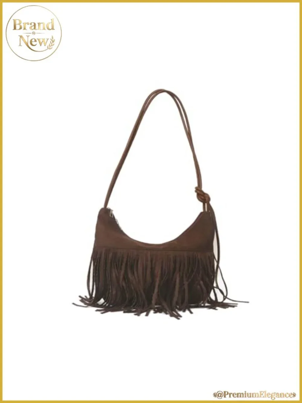 Vintage Suede Fringe Handbag Women Messenger Top-Handle Crossbody Bag Boho